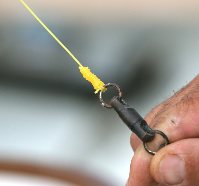 Finally, pull and cinch down tight and then trim off the excess double line tag ends