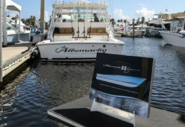 Albemarlin boat and Spencer Yachts display