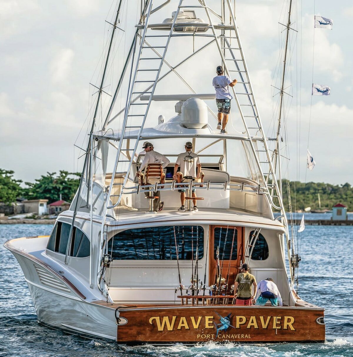 wave paver crew on the water