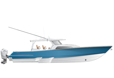 507 Valhalla 55 2D Rendering Outboard Profile Empress Blue REV