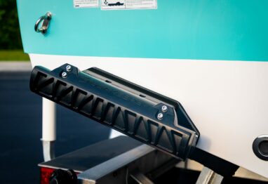 A Seakeeper Ride installed on the back of a boat.