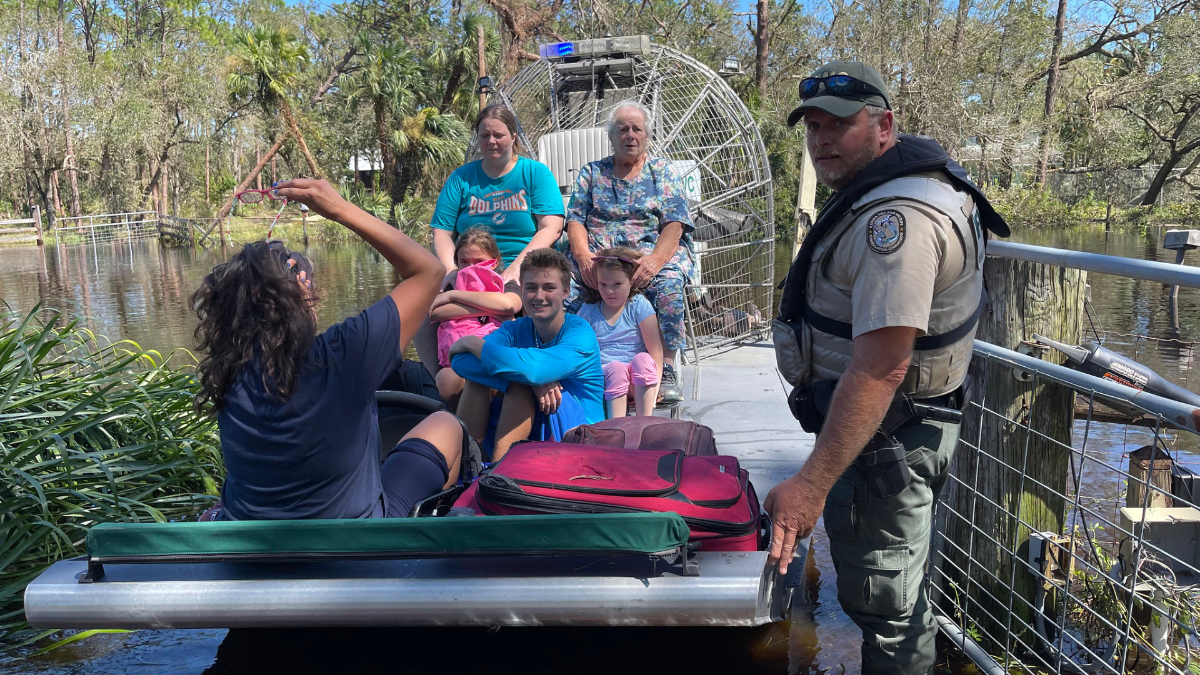 airboat loaded with people
