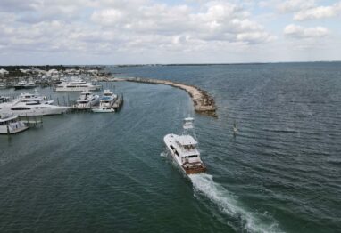 boat entering harbor