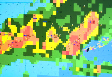 A weather map.