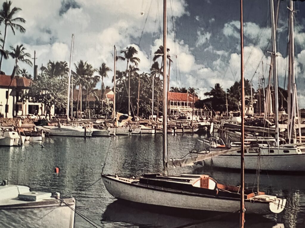 Photo of a marina in Lahaina taken before the devastating 2023 fire