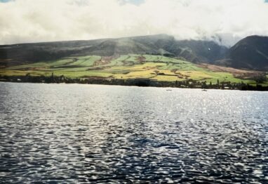Photo of the green hills of Lahaina taken before the devastating 2023 fire.