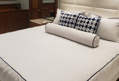 white bed