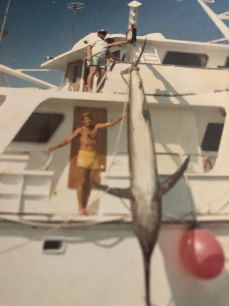 Captain Bubba Carter and Brian Felton in Australia in 1986