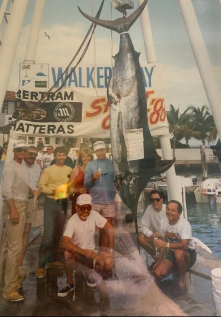 Blue marlin at Walkers Cay scale