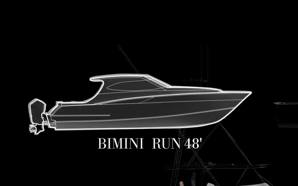 Hatteras Bimini Run 48 model
