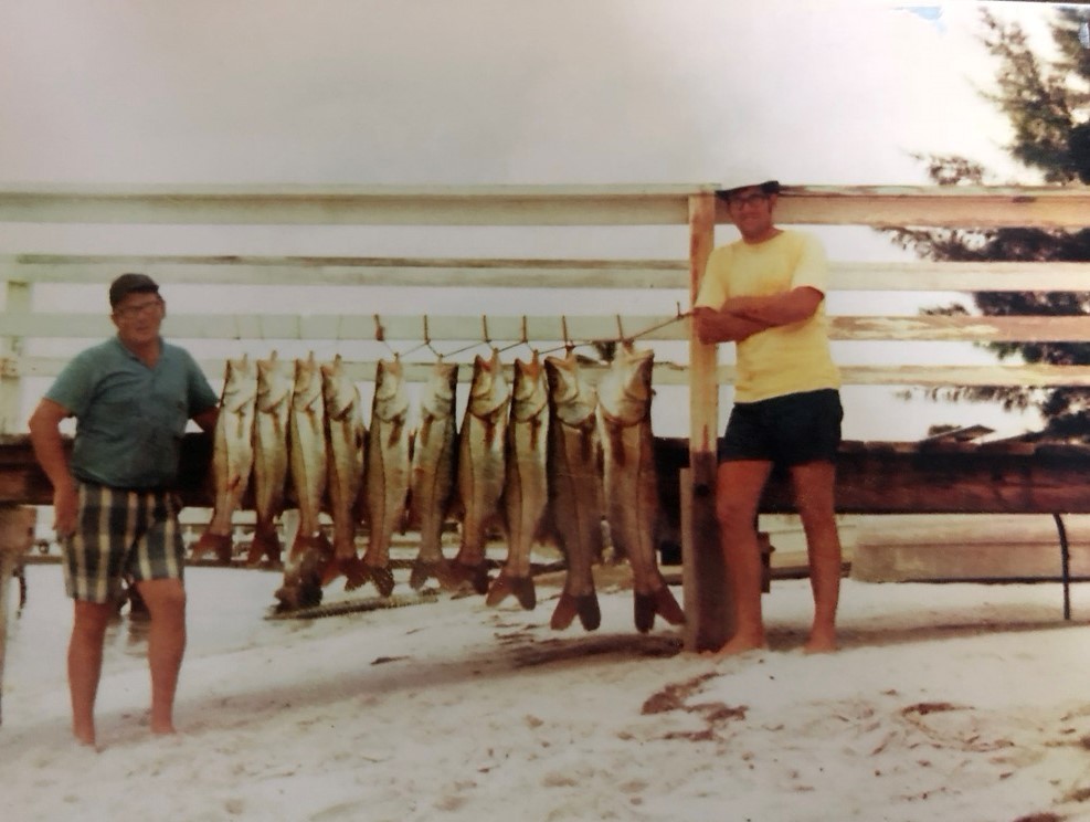 Captain Sam Crutchfield with snook