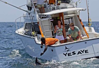 charter fishing boat Yes Aye