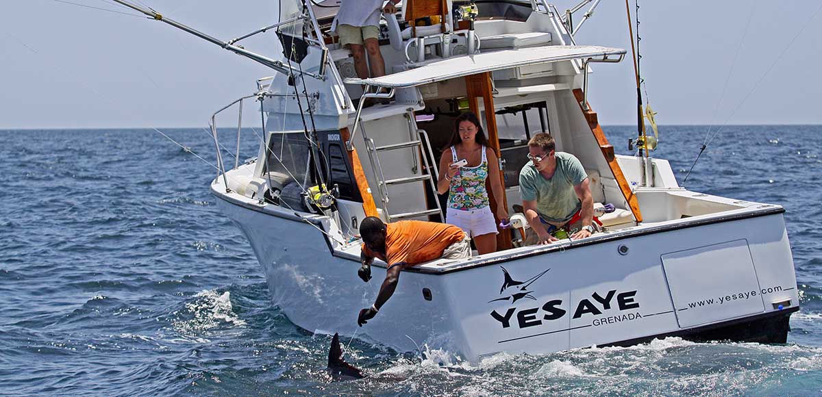 charter fishing boat Yes Aye