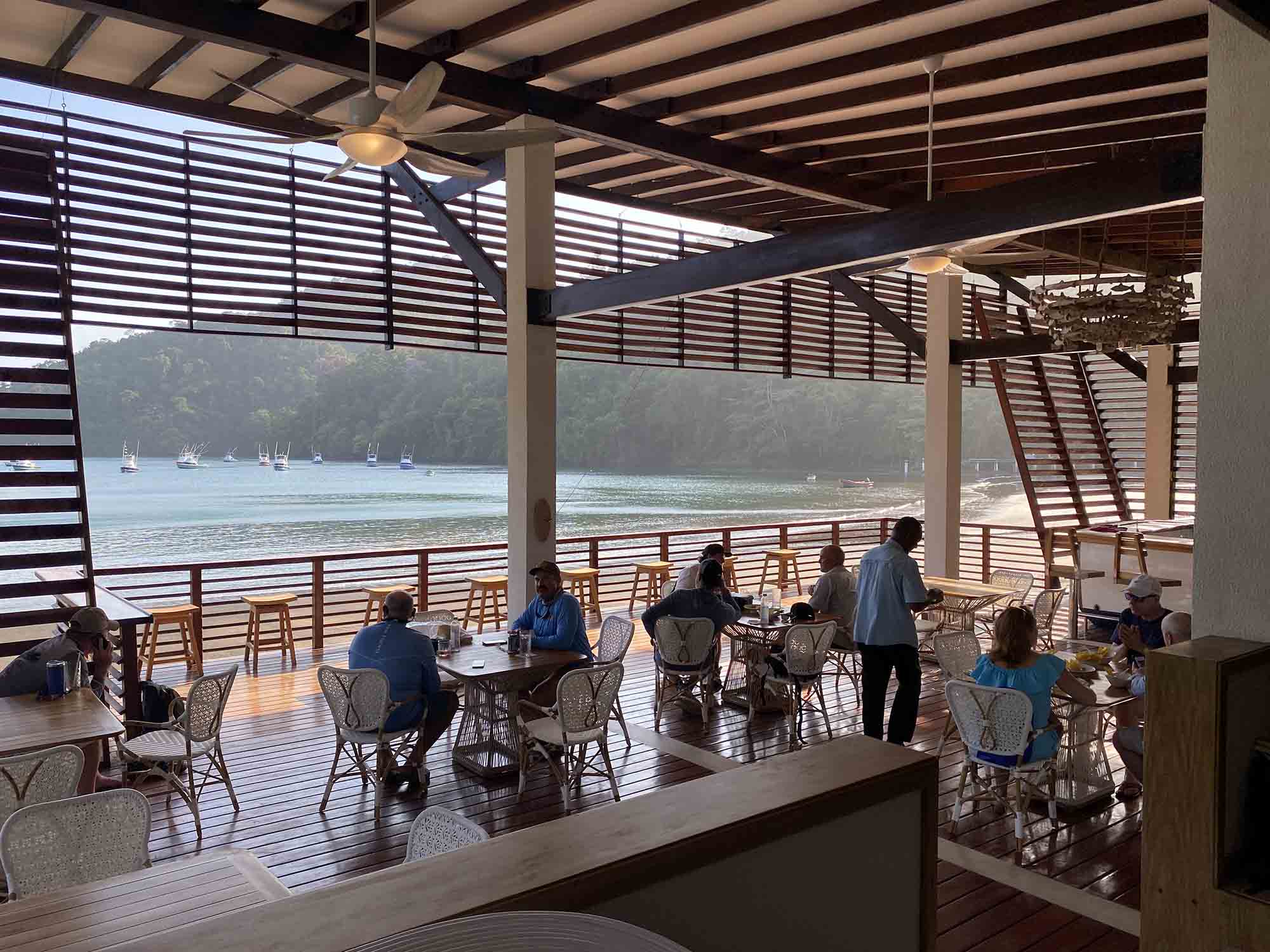dock dining at tropic star lodge