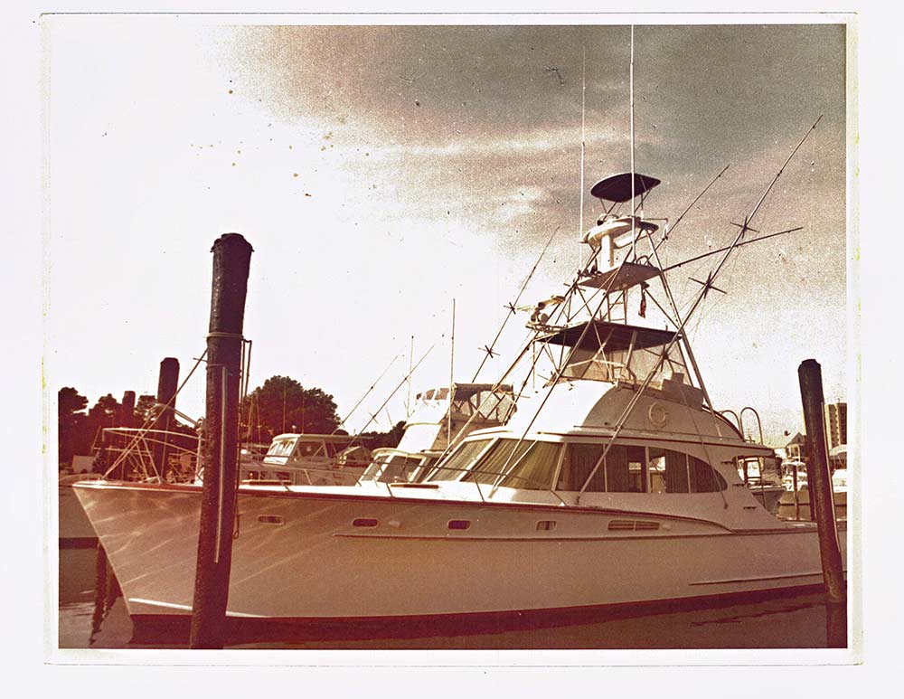 Sportfishing boat at the dock