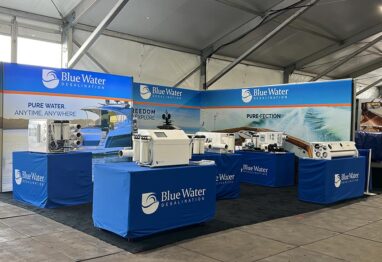 Bluewater Desalination booth at the ft lauderdale boat show