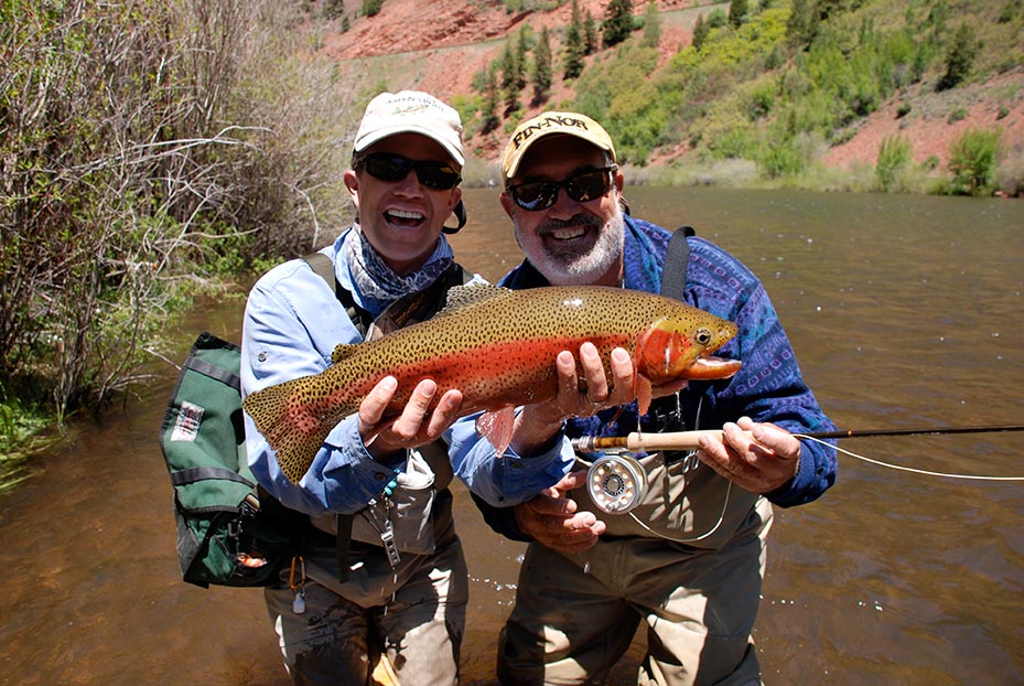 capt rt with a nice rainbow trout