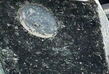 a boat zinc corroded with electrolysis