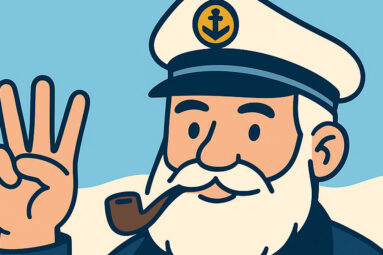 a captain holding up 3 fingers