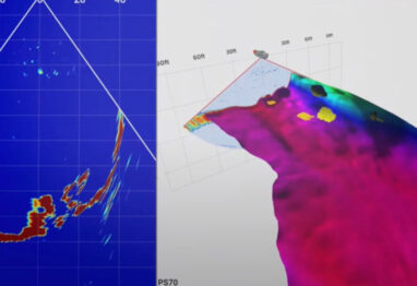garmin ps70 transducer panoptix rapidreturn sonar view of screen