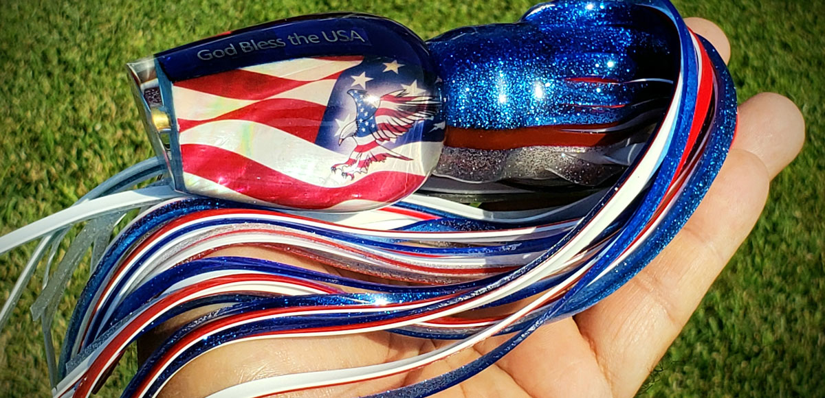 red white and blue lure