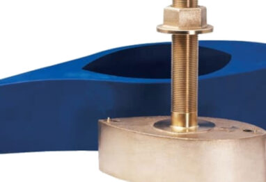airmar expands medium frequency ultra wide chirp line this is an image of a transducer