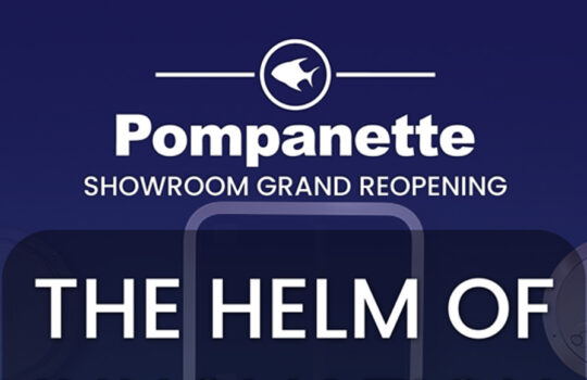 Info for Pompanette Showroom grand reopening Fort Lauderdale October 30th.