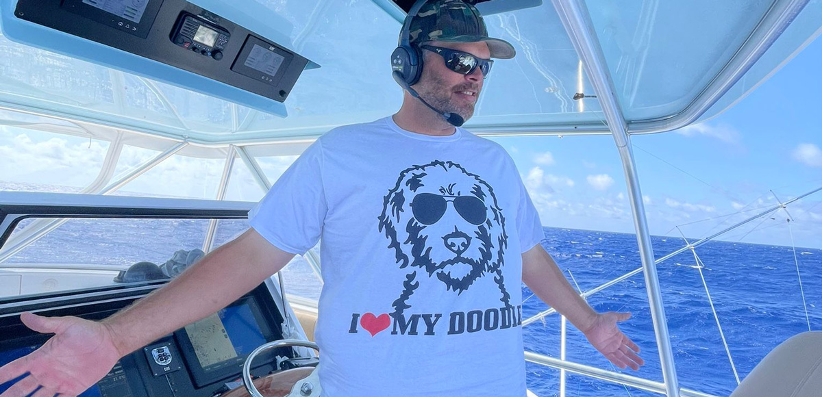 Captain of the Year Brent Gaskill International Division at the helm of the boat he runs