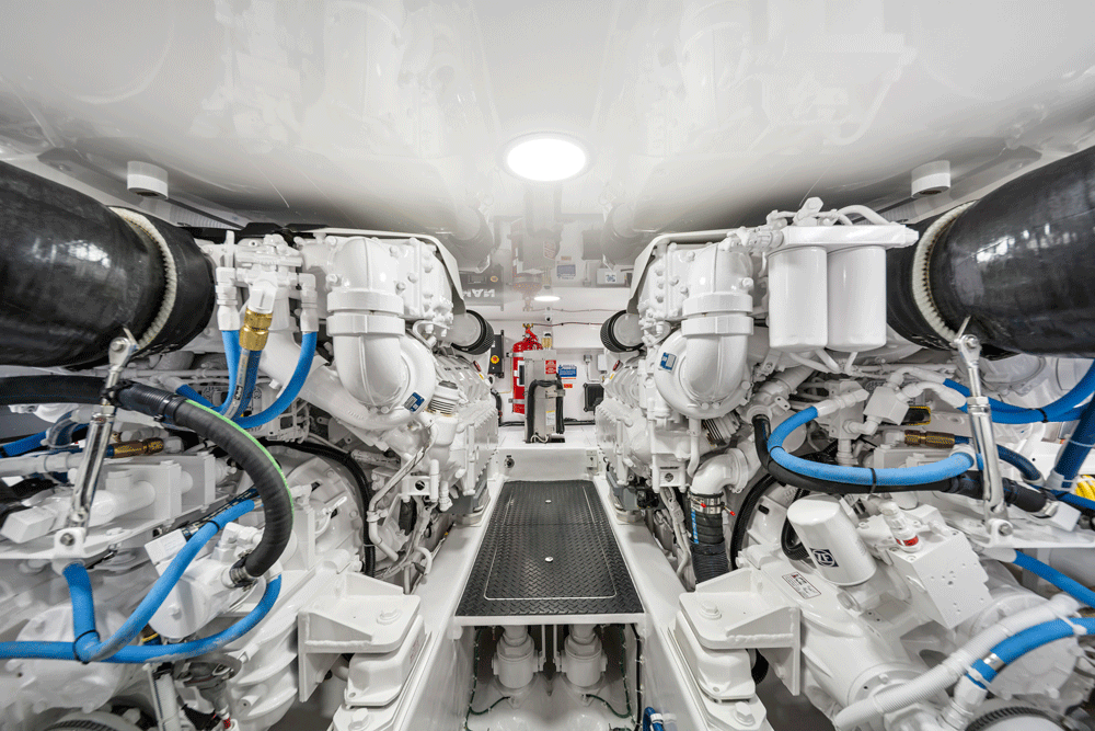 Viking Yachts Unveils the 50 Convertible engine room