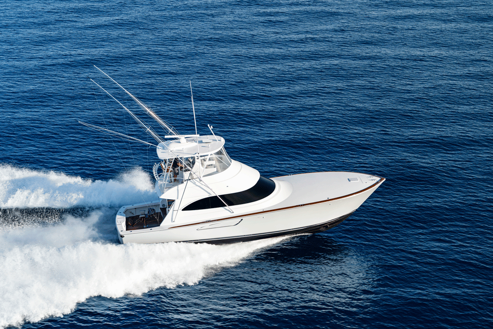 Viking Yachts Unveils the 50 Convertible running on the deep blue ocean