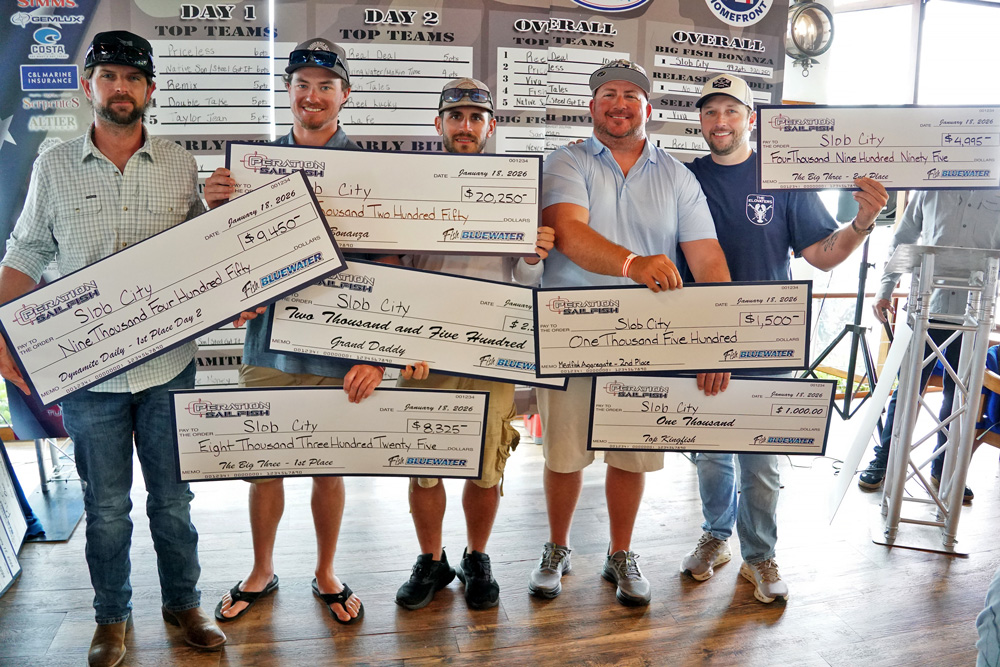 Operation Sailfish team Slob city with winning checks