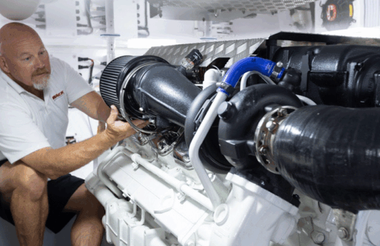 Quiet Strength: Scania Marine and Real-World Performance That Redefines Expectations a man in the engine room