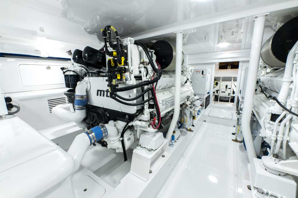 engine room with MTU engines