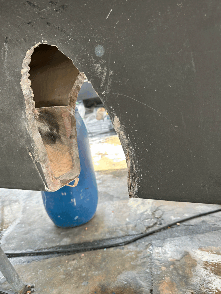 SONAR SWAPPING out for a new one on a boat bottom