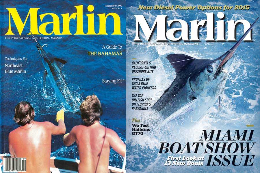 Marlin Magazine Covers with jumping marlin