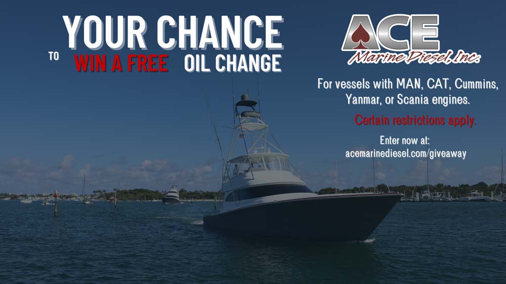 Free Oil Change for your boat information from Ace Marine Diesel