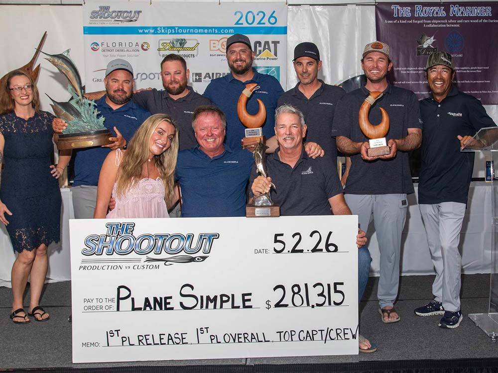 Plane Simple fishing team 1st place at the Shootout tournament