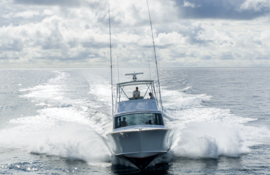 Rybovich 42 Scout running on the ocean
