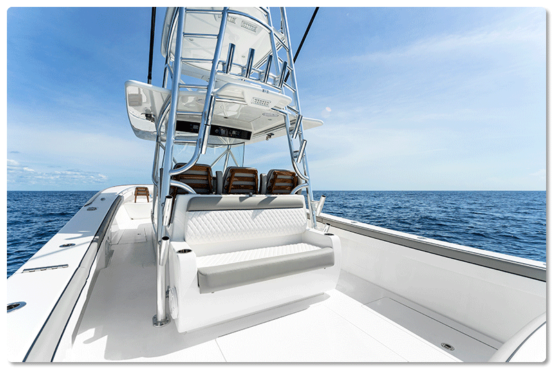 Valhalla V-41 aft helm seating
