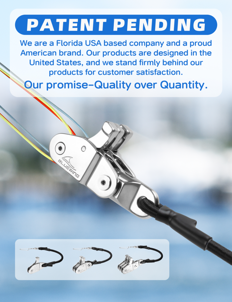 outrigger halyard locks in stainless steel