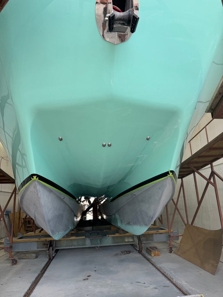 front of the 56' Merritt Catamaran