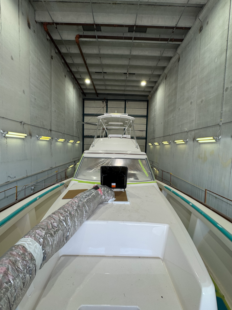 looking aft from the bow 56' Merritt Catamaran
