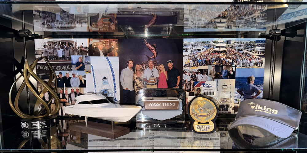 Pat Healey IGFA Fishing Hall of Fame collage of his stuff
