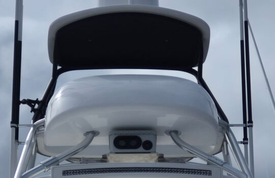 whale spotter camera on the flybridge of the 70 viking